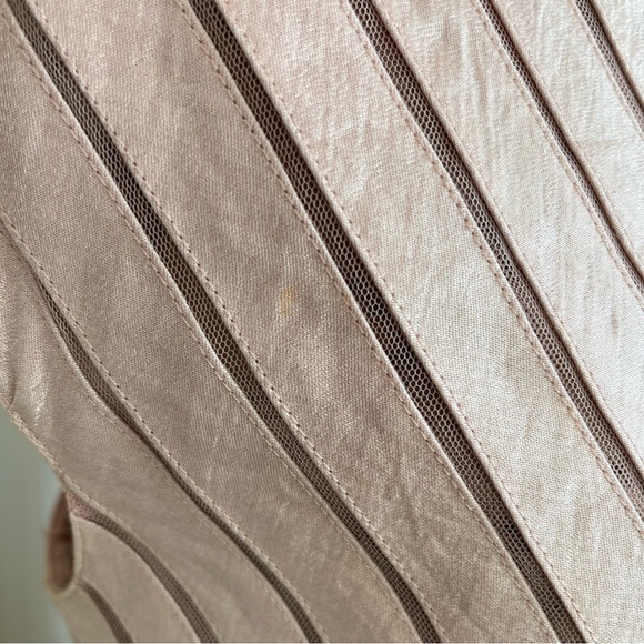 Adrianna Papell V-Neck Tiered Sleeveless Cocktail Dress Pink Sz 14 - Picture 9 of 16